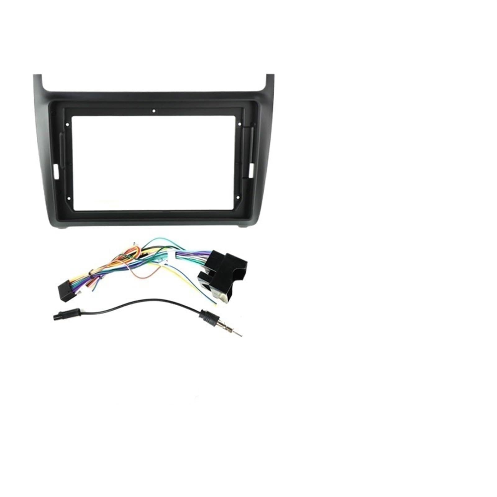 Radio Stereo Panel 9-Zoll-Autoradio-Blendenrahmen/Passend for VW Volkswagen Polo 5 Golf Passat Limousine Stereo-Panel Armaturenbrett-Installationszubehör von QDEIDEDT