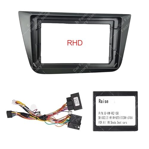 Radio Stereo Panel QSZN 9-Zoll-Autoradio-Blende/Passend for Seat Altea XL Toledo 3 2004-2015 Stereo-Rahmenplattenadapter Navigationspanel mit Canbus(Frame Canbus Cable 2) von QDEIDEDT