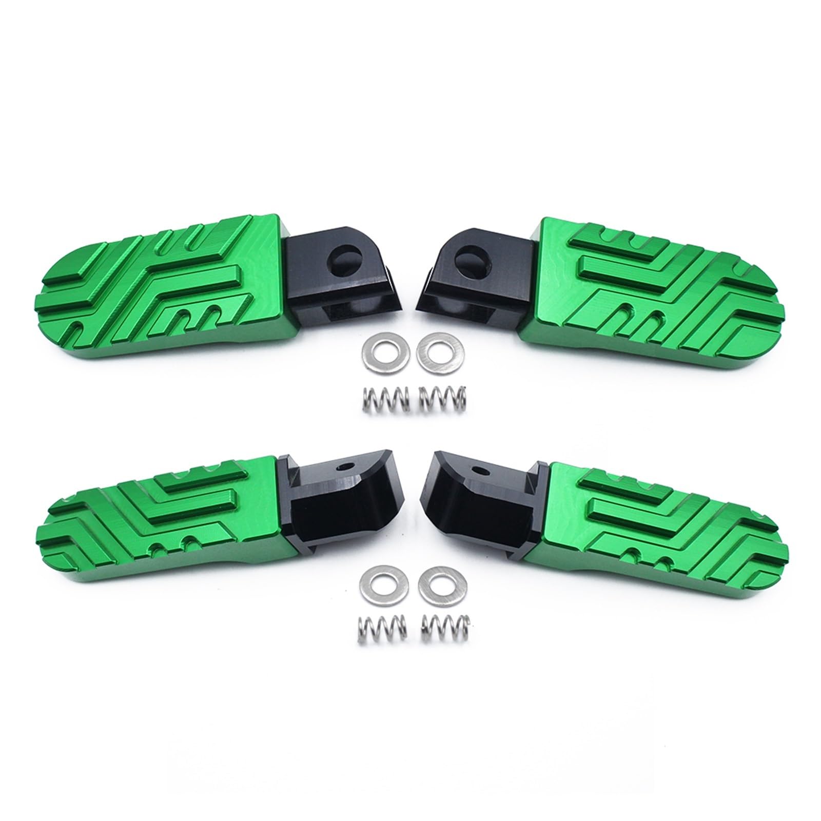 Motorradzubehör Vorne Hinten Passagier Fußrasten Fußstützen Pedale for Z900 Z650 2017-2020 2021 2022 2023(Green Set) von QDHGCFOC