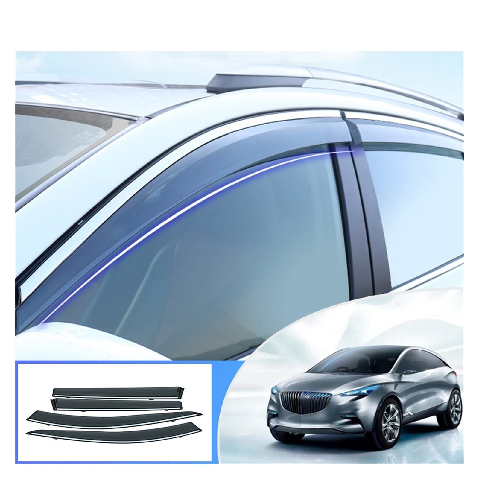 Visier Deflector Für Buick Envision 2014 2015 2016 2017 2018 2019 Windabweiser Seitenfenster Regenabweiser von QDHGCFOC