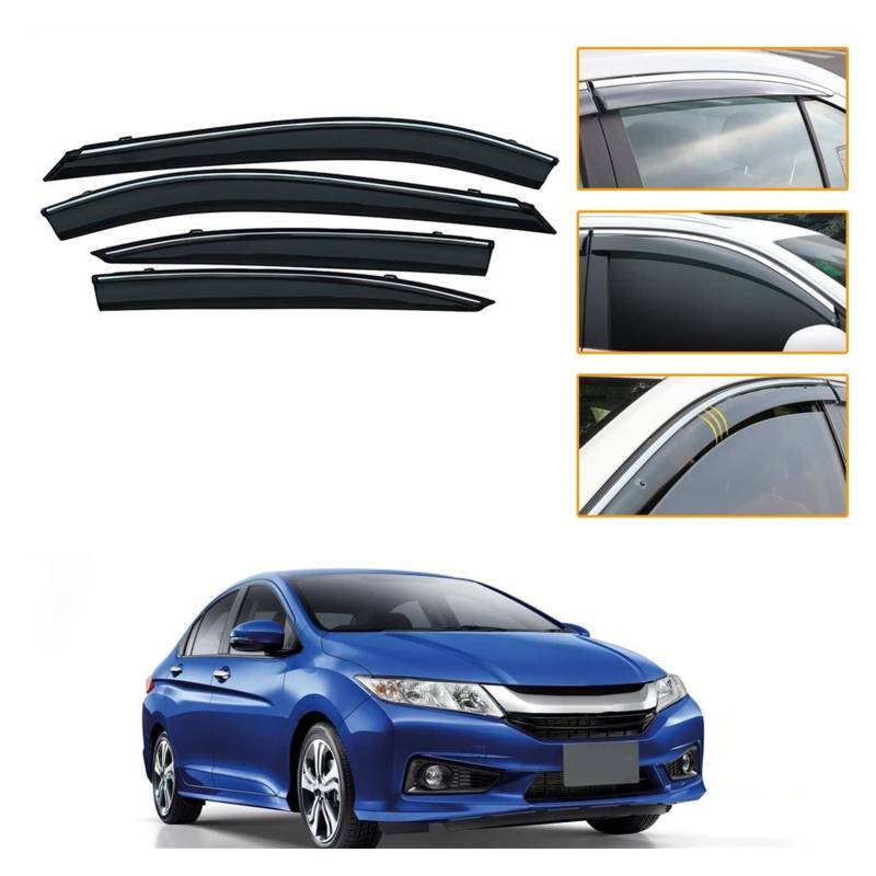 Visier Deflector Für Honda City GM2 GM3 2009 2010 2011 2012 2013 2014 Windabweiser Seitenfenster Regenabweiser von QDHGCFOC