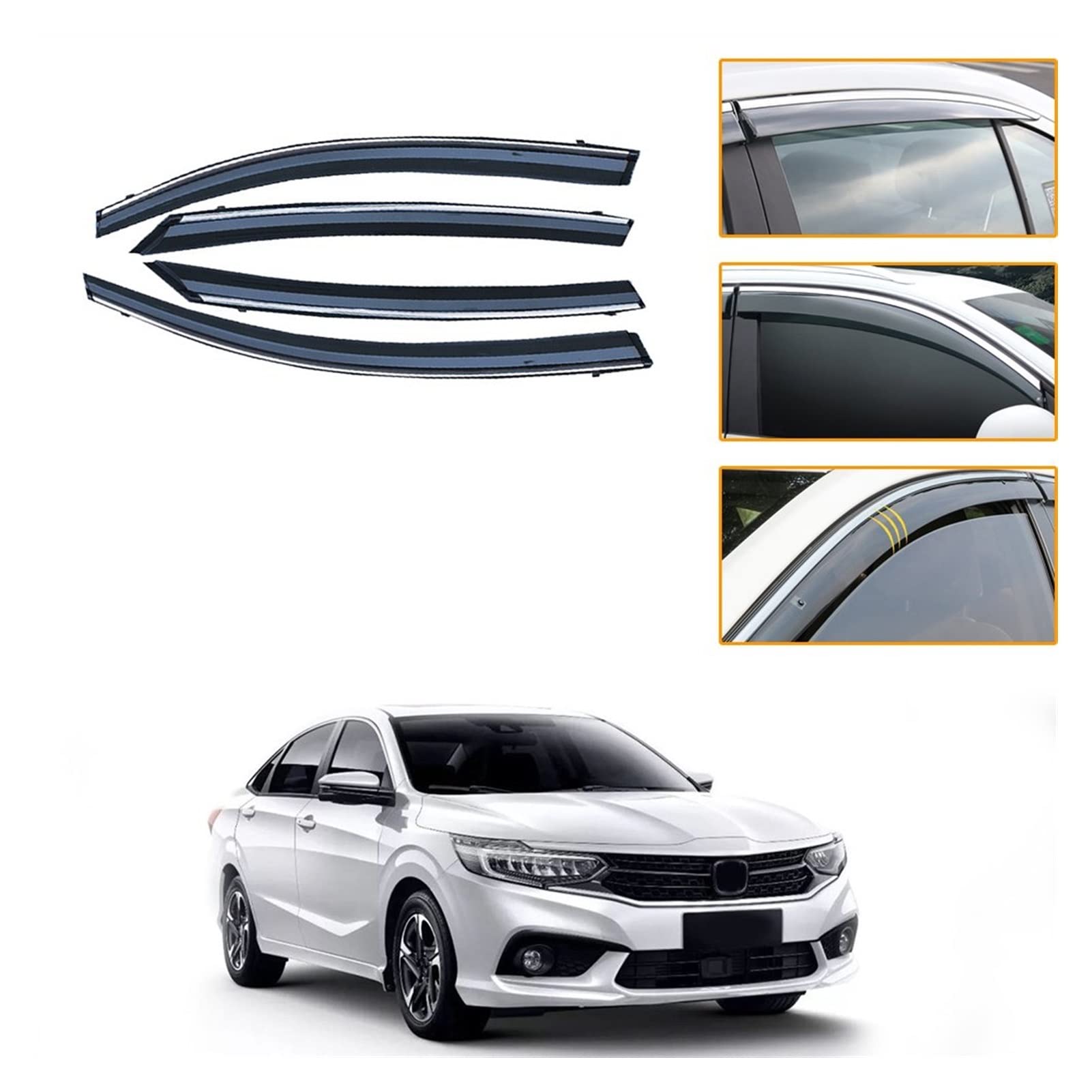 Visier Deflector Für Honda ENVIX 2019 Fenster Sun Rain Visor Car Styling Windabweiser Seitenfenster Regenabweiser von QDHGCFOC