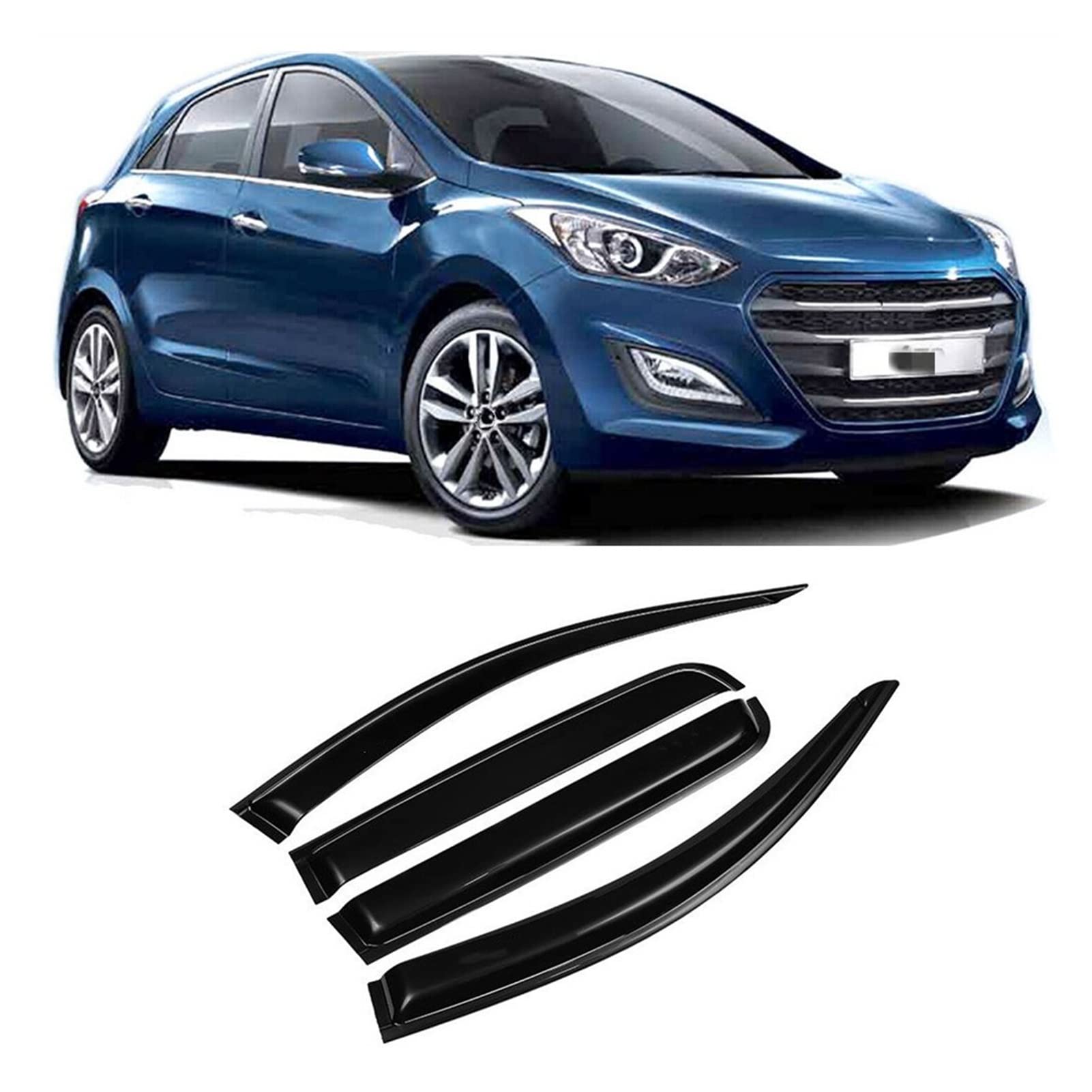 Visier Deflector Für Hyundai Elantra 2011 2012 2013 2014 2015 2016 Windabweiser Seitenfenster Regenabweiser von QDHGCFOC