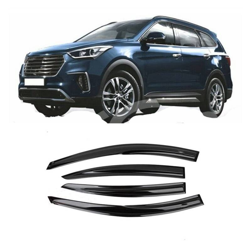 Visier Deflector Für Hyundai Santa Fe 2009-2018 Windabweiser Seitenfenster Regenabweiser von QDHGCFOC