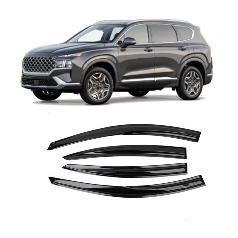 Visier Deflector Für Hyundai Santa Fe 2019 2020 2021 Windabweiser Seitenfenster Regenabweiser von QDHGCFOC