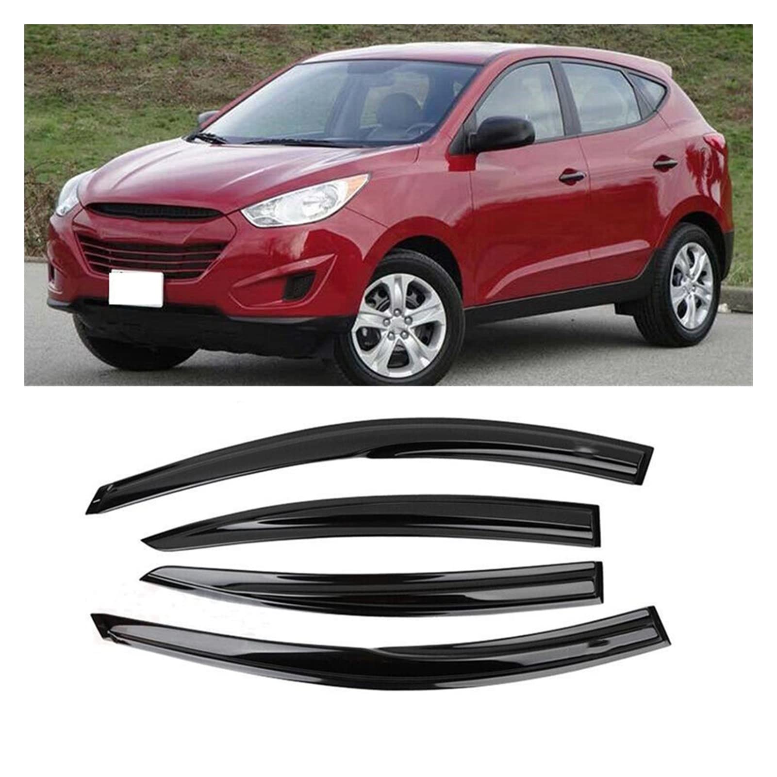 Visier Deflector Für Hyundai Tucson 2006-2014 Windabweiser Seitenfenster Regenabweiser von QDHGCFOC