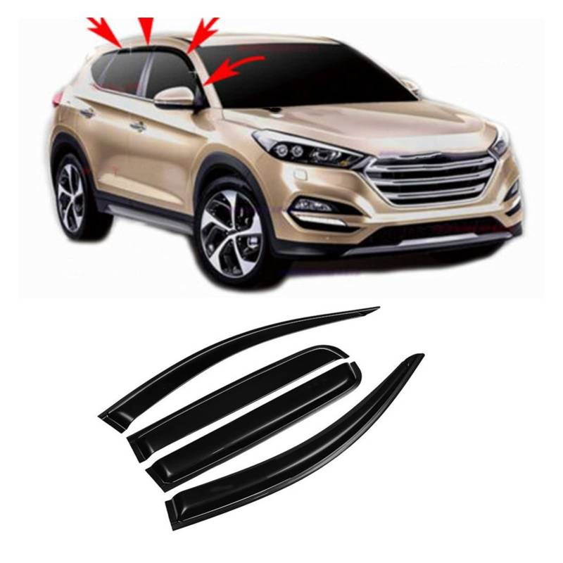 Visier Deflector Für Hyundai Tucson 2015 2016 2017 2018 2019 2020 Windabweiser Seitenfenster Regenabweiser von QDHGCFOC