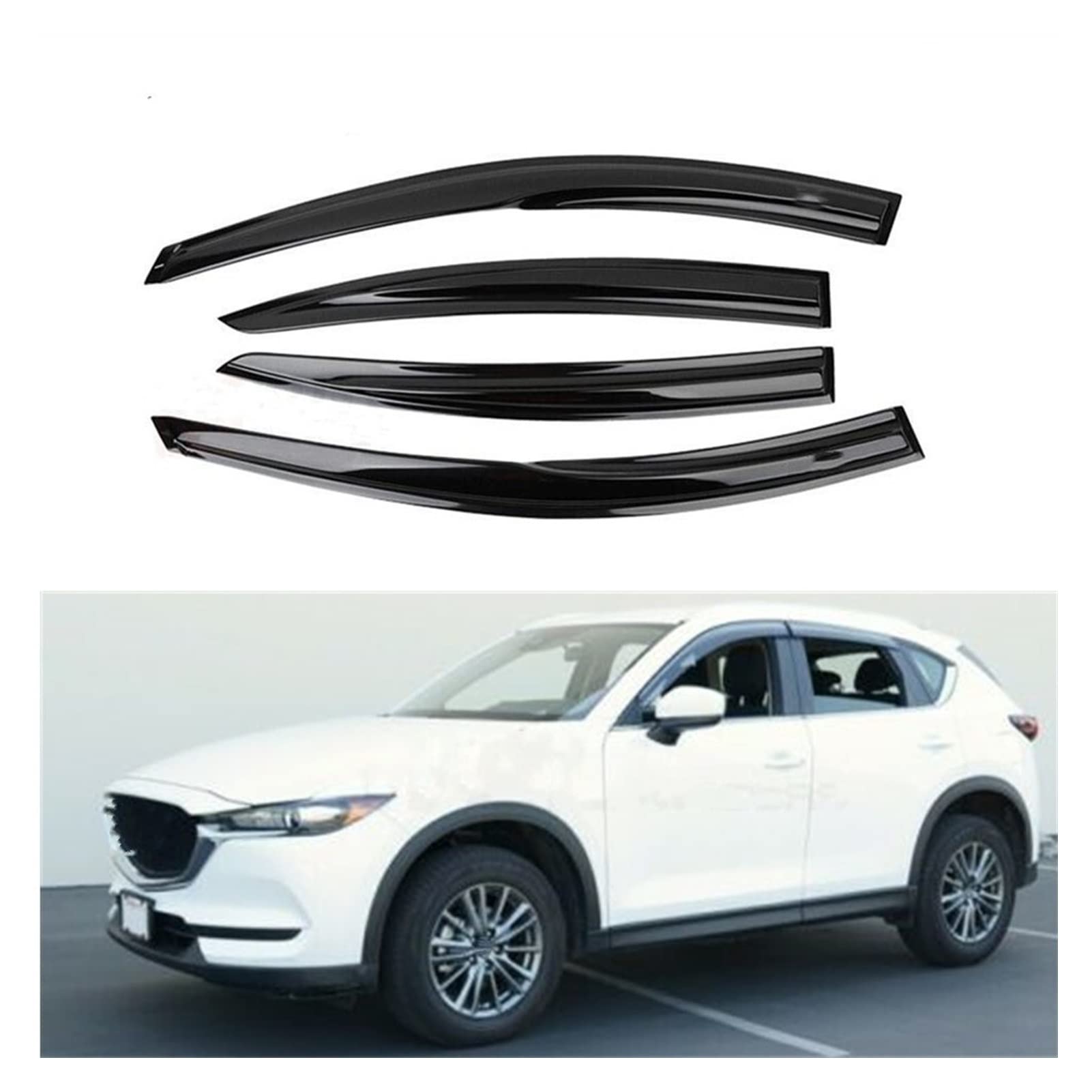 Visier Deflector Für Mazda CX-5 2018 2019 2020 2021 Windabweiser Seitenfenster Regenabweiser von QDHGCFOC