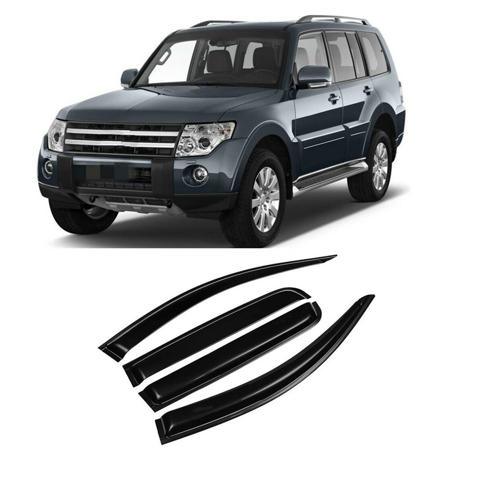 Visier Deflector Für Mitsubishi Pajero V73 V75 V93 V97 2006-2019 Windabweiser Seitenfenster Regenabweiser von QDHGCFOC