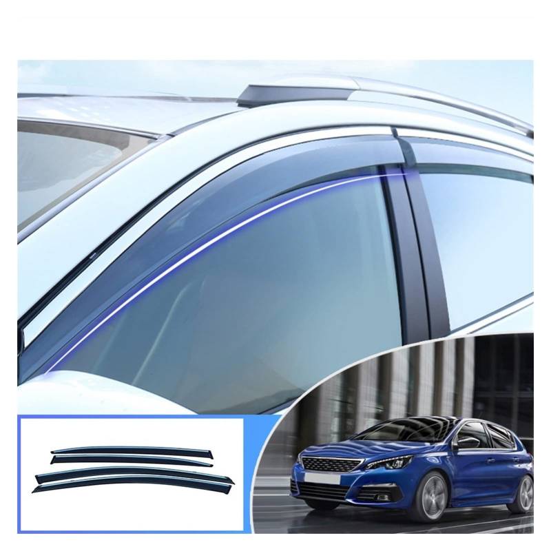 Visier Deflector Für Peugeot 308 Hatchback 2016-2019 Windabweiser Seitenfenster Regenabweiser von QDHGCFOC