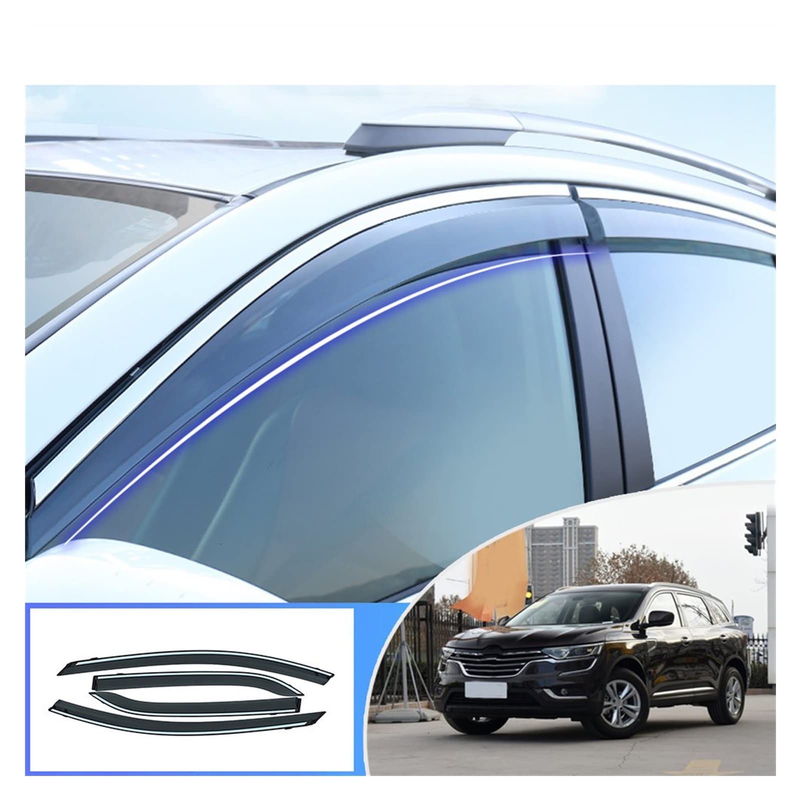 Visier Deflector Für Renault Koleos 2010-2019 Auto-Styling Windabweiser Seitenfenster Regenabweiser von QDHGCFOC