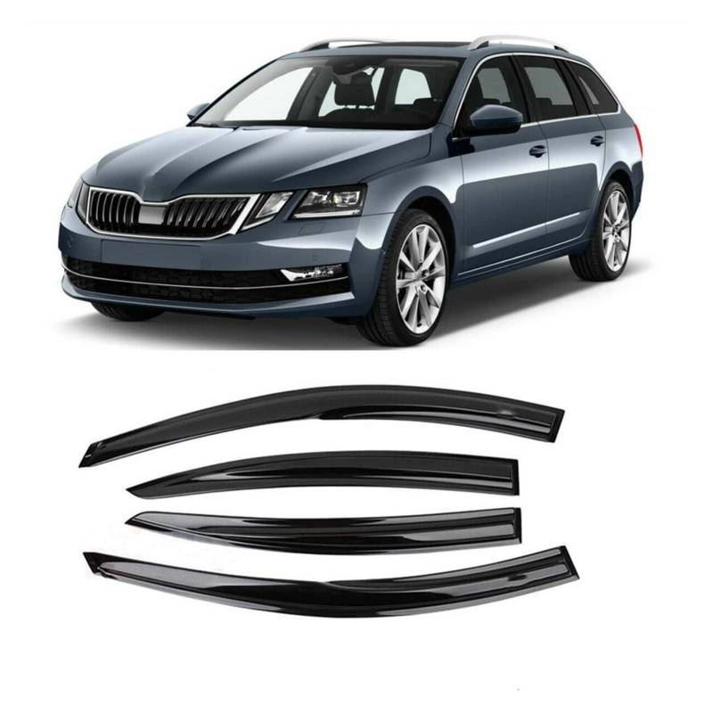 Visier Deflector Für Skoda Octavia 2015 2016 2017 2018 2019 Windabweiser Seitenfenster Regenabweiser von QDHGCFOC