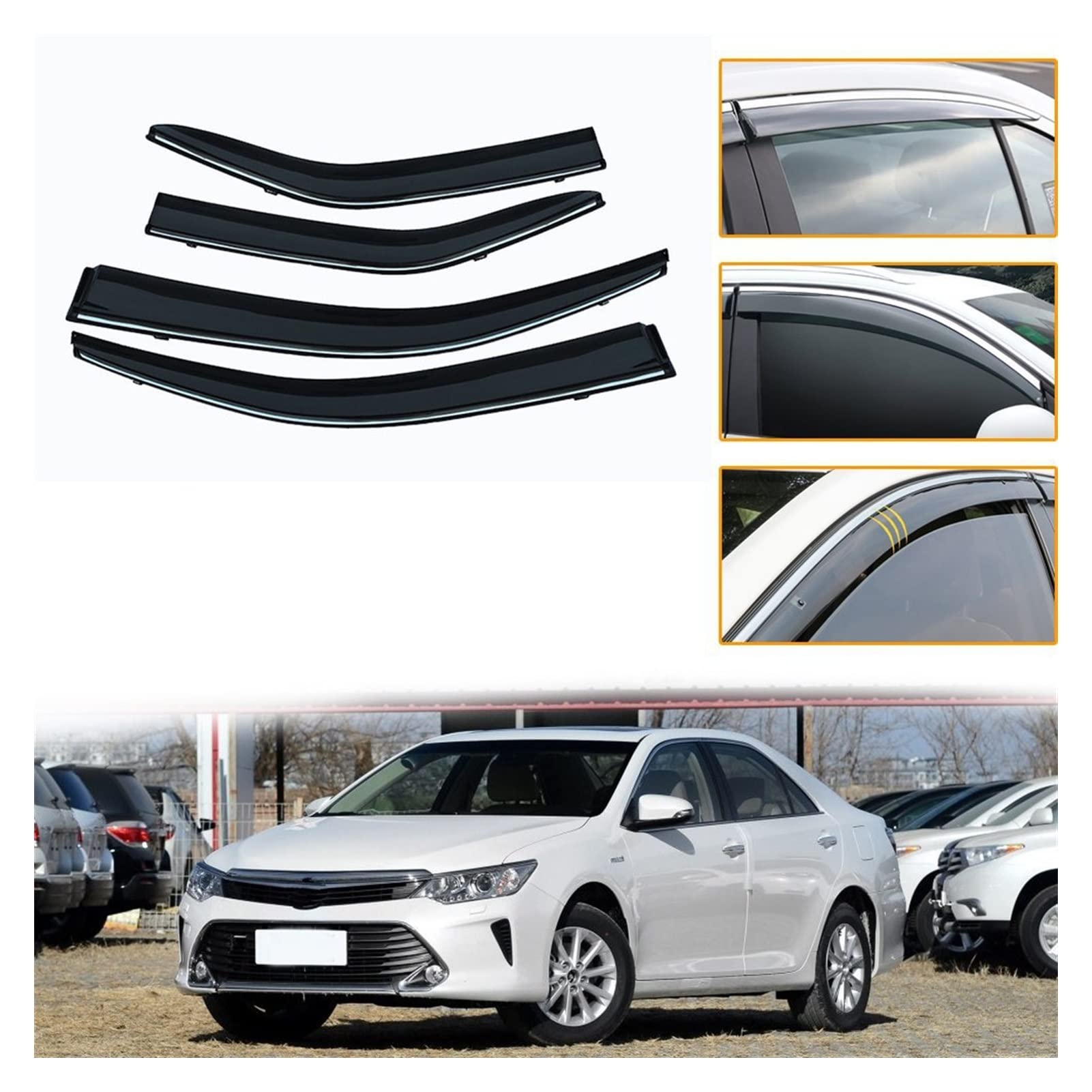 Visier Deflector Für Toyota Camry XV50 2012-2019 Windabweiser Seitenfenster Regenabweiser von QDHGCFOC