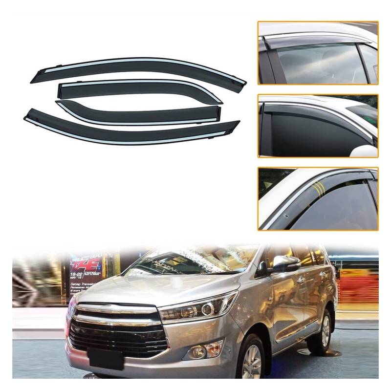 Visier Deflector Für Toyota INNOVA 2016 2017 2018 2019 Windabweiser Seitenfenster Regenabweiser von QDHGCFOC