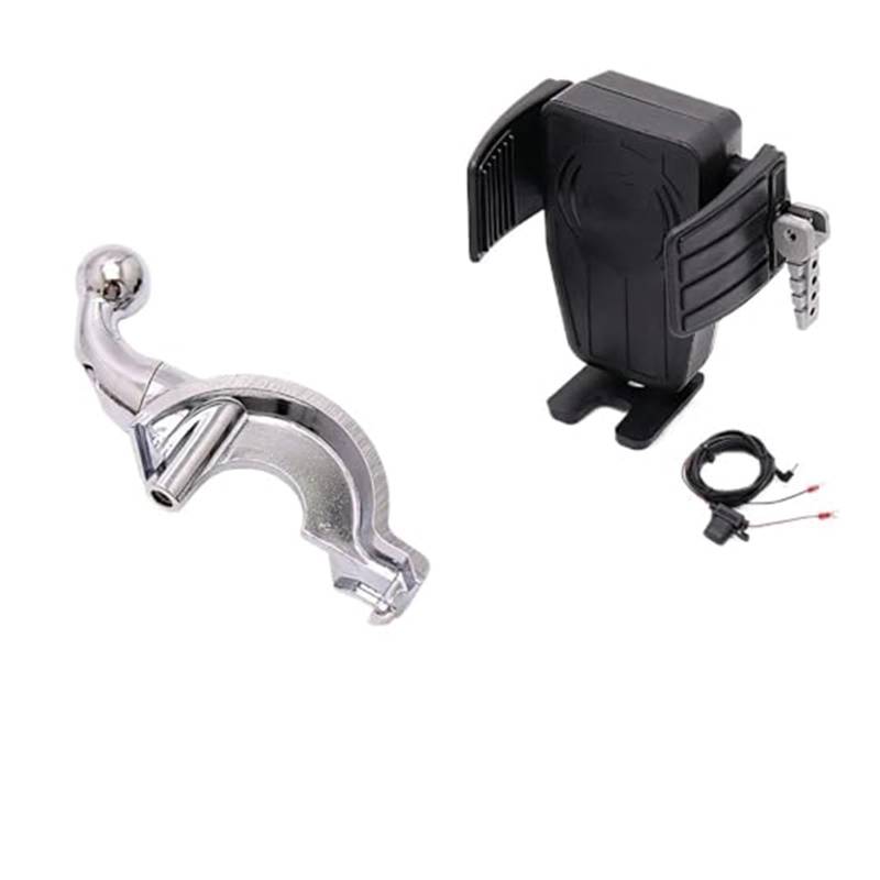 Motorrad Navigation GPS Mount Halterung Für Goldwing Für GL 1800 Für GL1800 Für F6B Für DCT 2018 2019 2020 2021 GPS Navigation Halterung Handy Halter Motorrad Drahtlose Lade(AB) von QDouiMOO