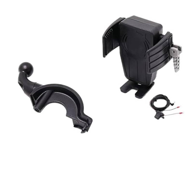 Motorrad Navigation GPS Mount Halterung Für Goldwing Für GL 1800 Für GL1800 Für F6B Für DCT 2018 2019 2020 2021 GPS Navigation Halterung Handy Halter Motorrad Drahtlose Lade(AC) von QDouiMOO