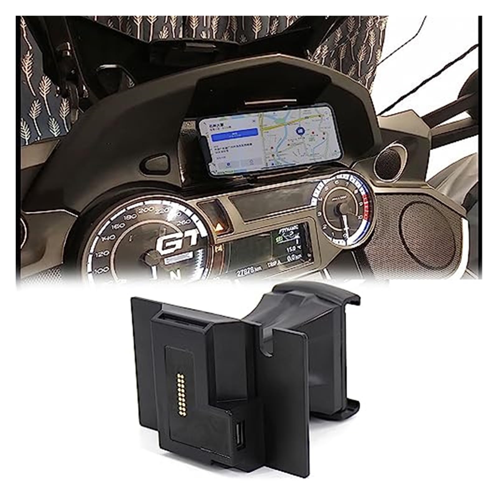 Motorrad Navigation GPS Mount Halterung Für K1600B Für K1600GT Für K1600GTL 2011-2020 Motorrad GPS Navigation Halterung USB Ladegerät Halter Halterung Stehen von QDouiMOO