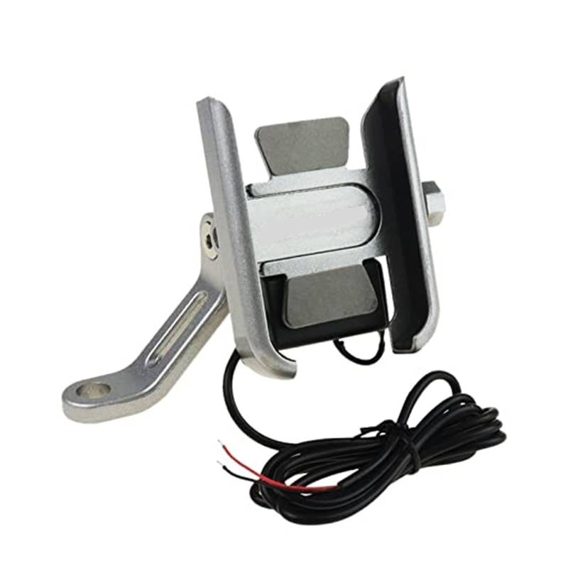 Motorrad Navigation GPS Mount Halterung Für XMAX300 Für XMAX400 Für Xmax Für X-MAX 125 250 300 400 Motorrad Zubehör Lenker Handy Halter GPS Stand Halterung(B2 Silver) von QDouiMOO