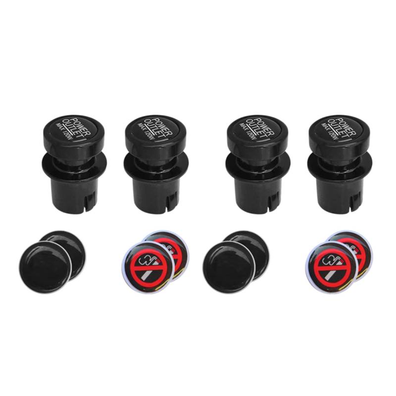 QELLON Zigaretten AnzüNder Abdeckkappe 4 Pack, Wasserdichter, Staubdichter Universal Stecker für die Kfz Dose Verhindern Sie, Kinder Ihre Finger die Steckdose Stecken von QELLON