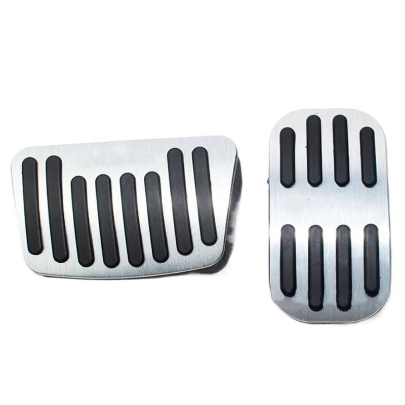 Auto Bremspedal AT Edelstahl Auto Fußpedale Für Toy&ota Für Coro┐lla Für Kreuz XG10 2020 2021 2022 Bremse Nicht-slip Pedal Abdeckung Pad 2 PCS(Silver) von QGBUSQ