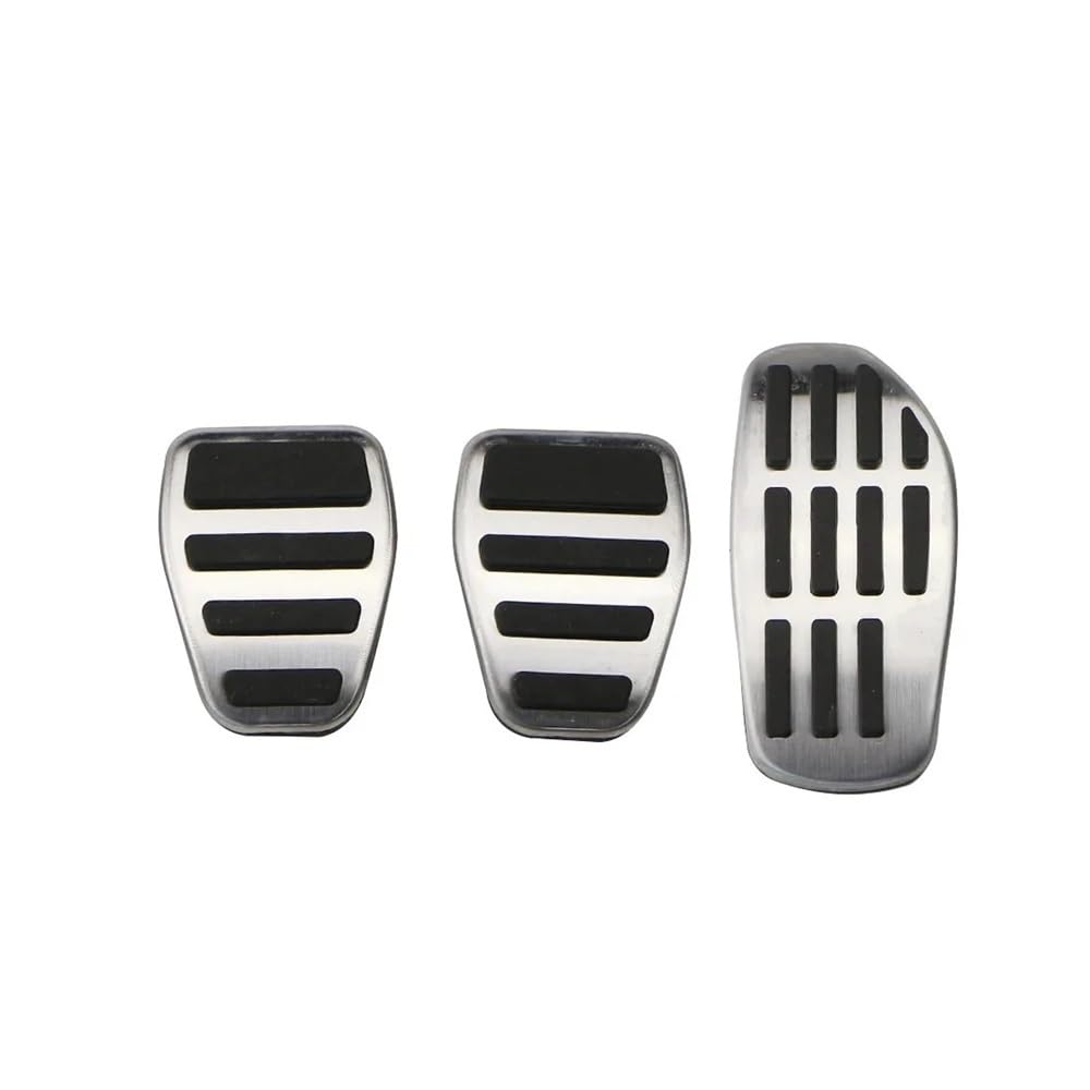 Auto Bremspedal Auto Fuß Pedale Edelstahl Pad Bremse Nicht-slip Kein Bohren Legierung Auto Abdeckungen Für N&issan Für Pulsar Tiida C13 2014-2024(3 Pcs) von QGBUSQ