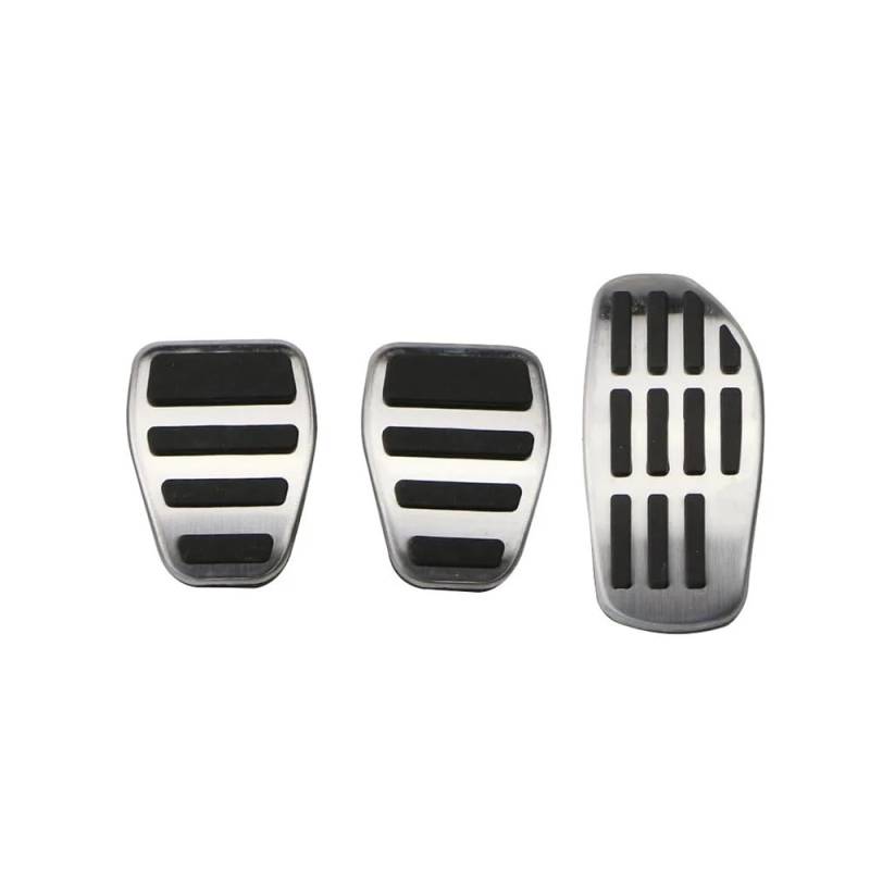 Auto Bremspedal Auto Fuß Pedale Edelstahl Pad Bremse Nicht-slip Kein Bohren Legierung Auto Abdeckungen Für N&issan Für Pulsar Tiida C13 2014-2024(3 Pcs) von QGBUSQ