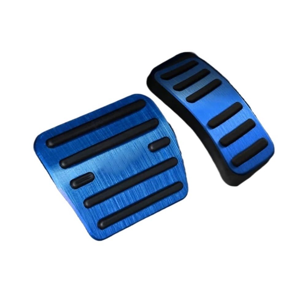 Auto Bremspedal Auto Fußpedale Für V&W Für T-Roc Für T ROC 2018 2019 2020 2021 2022 Accelerator Bremse Edelstahl Rutschfeste Pedal Pad(Blue) von QGBUSQ