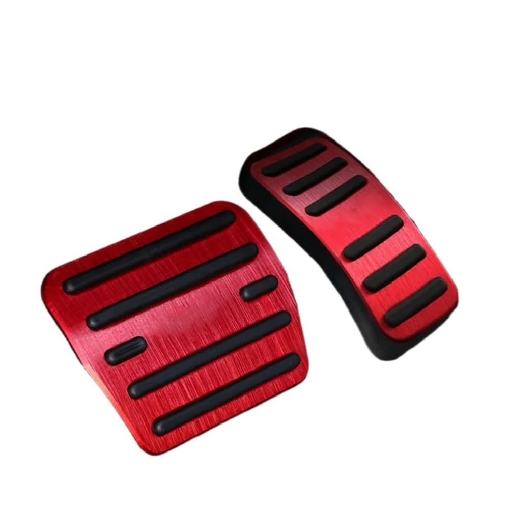 Auto Bremspedal Auto Fußpedale Für V&W Für T-Roc Für T ROC 2018 2019 2020 2021 2022 Accelerator Bremse Edelstahl Rutschfeste Pedal Pad(Red) von QGBUSQ