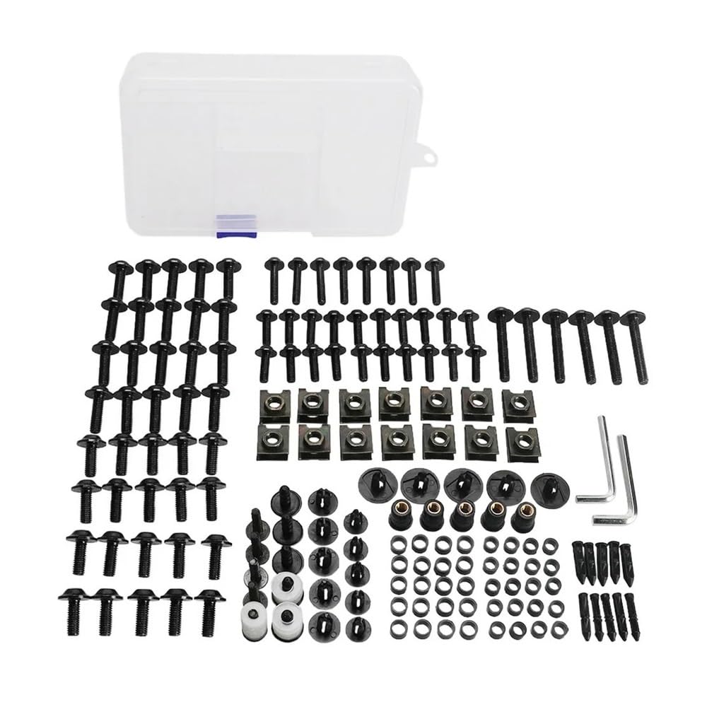 QGBUSQ Bolzenschraube Für Hon┐da Für CBR600RR Für CBR900RR Für CBR929RR Für CBR1000RR Für CBR 600 F2 F3 F4 Verkleidung Clips Schrauben Kit CNC Schrauben Mutter(Black) von QGBUSQ