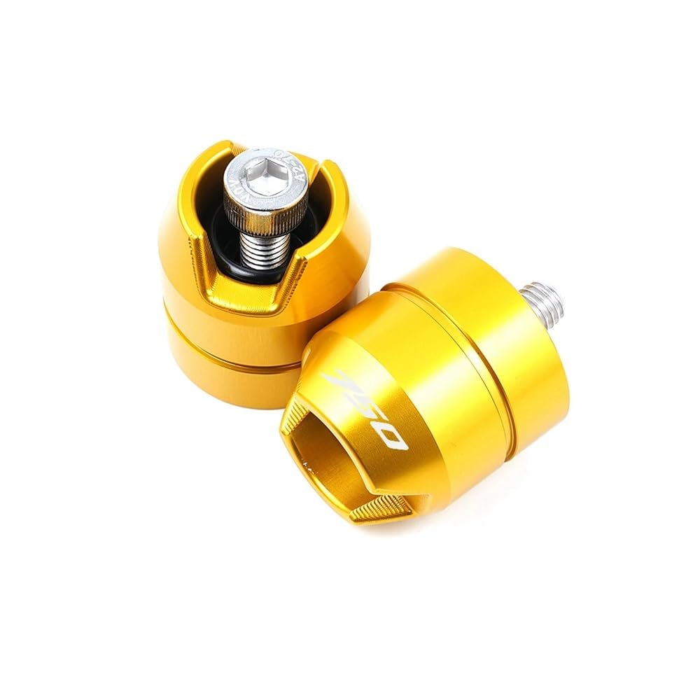 QGBUSQ Motorrad 7/8" 22mm Lenkergriffe Für Für Forz&a 750 Forza750 2020 2021 2022 Motorrad Aluminium Lenker Griffe Griff Bar Ends Stecker(End Plug-Gold) von QGBUSQ