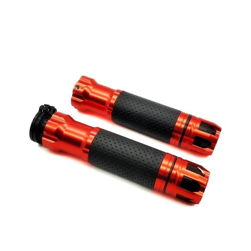 QGBUSQ Motorrad 7/8" 22mm Lenkergriffe Für K&awasaki Für KDX220 KDX200 Für KDX50 Universal CNC Motorrad Griff Lenker Enduro Moto Hand Bar Grip(Orange) von QGBUSQ