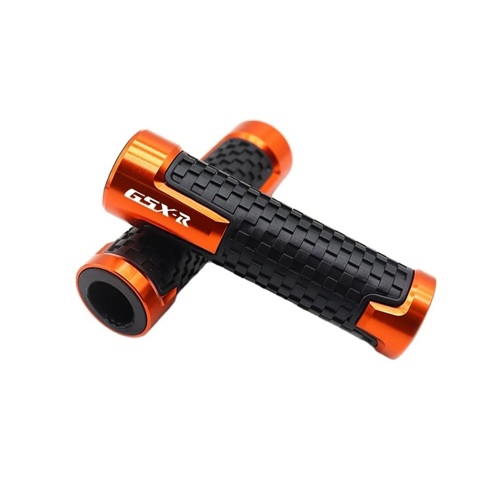 QGBUSQ Motorrad 7/8" 22mm Lenkergriffe Für Suzu&ki Für GSXR 1300 1100 1000 750 600 150 Motorrad 7/8'' 22MM Lenker Griffe Hand Bar Griff Griffe(Orange) von QGBUSQ