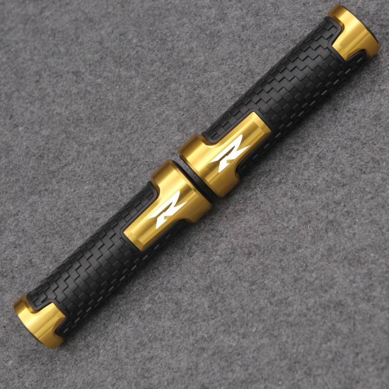 QGBUSQ Motorrad 7/8" 22mm Lenkergriffe for Suzu&ki GSX-R GSXR 600 750 K6 K7 K8 K9 Handle Rubber 7/8" 22mm Motorcycle Handlebar Grips & Handle bar Ends Hand Cap(Golden) von QGBUSQ