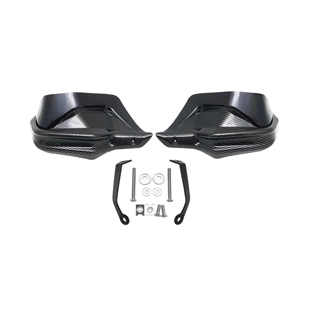 QGBUSQ Motorrad Handprotektoren Dedizierter Handschutz Für Motorrad Für CFM&OTO Für 800 MT Für 800 MT 2021 2022 Lenkerschutz Windschutzscheibe(Carbon Black Set) von QGBUSQ