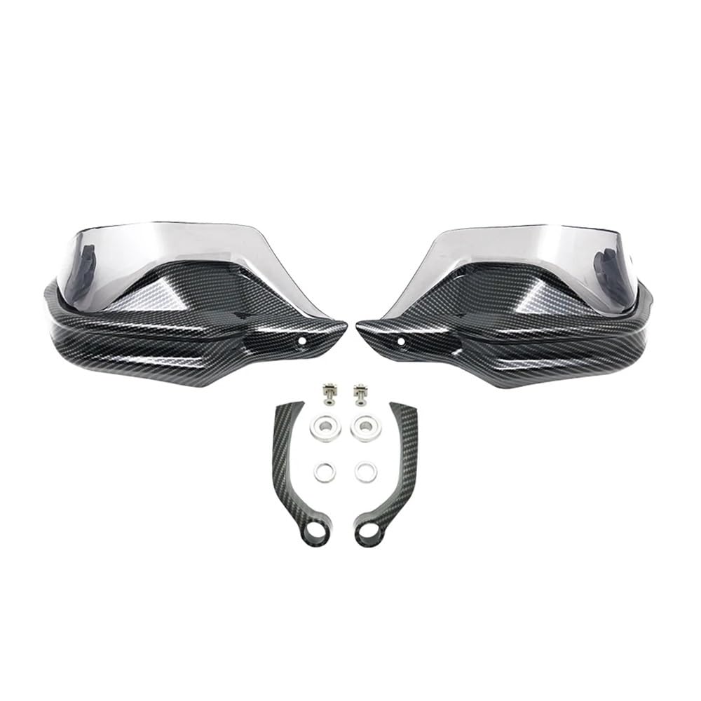 QGBUSQ Motorrad Handprotektoren Für BM&W Für R1200GS LC Für R1250GS Für F800GS Für F750GS Für F850GS Für F900R/XR Für S1000XR Handschutz Schild Hand Schutzfolie Windschutzscheibe(Carbon Grey Set) von QGBUSQ