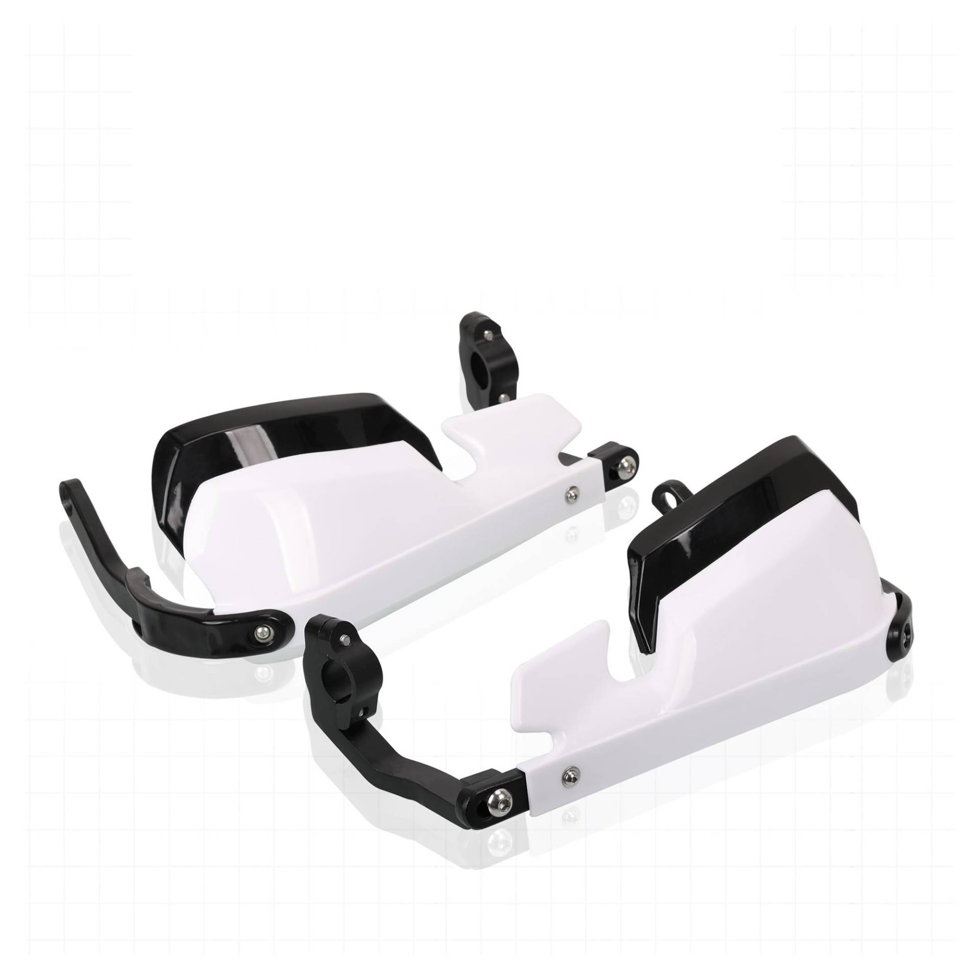 QGBUSQ Motorrad Handprotektoren Für BM&W Für S1000XR Für S1000 XR 2016-2023 Motorrad Aluminium Legierung Handschutz Schild Hand Schutzfolie Windschutzscheibe(White 1 Set) von QGBUSQ