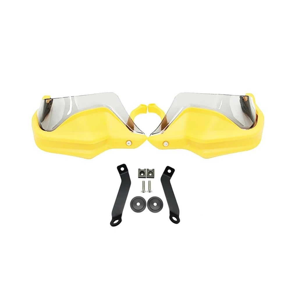 QGBUSQ Motorrad Handprotektoren Für Hon┐da Für CB400F Für CB 400X Für CB 400F 2021 Motorrad Handschutz Hand Crash Bar Protector Lenker Griff Hand Schutz(Yellow Grey Set) von QGBUSQ