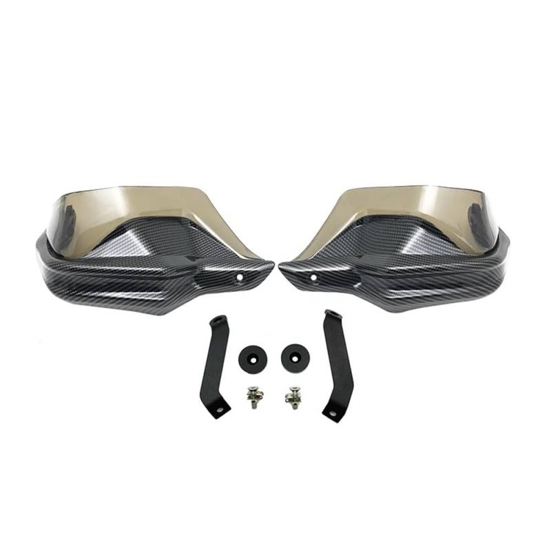 QGBUSQ Motorrad Handprotektoren Für Hon┐da Für NC 750X DCT Für NC750S Für NC700X 2013-2022 Carbon Look Handprotektoren Schild Guards Windschutzscheibe Hand Wind Schutz(Carbon-Black Green) von QGBUSQ