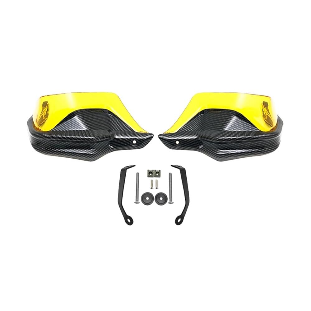 QGBUSQ Motorrad Handprotektoren Für Hon┐da Für NT1100 Für Nt1100 Für NT 1100 2022-2023 Motorrad Handprotektoren Lenker Wachen Windschutzscheibe(Carbon Yellow Set) von QGBUSQ