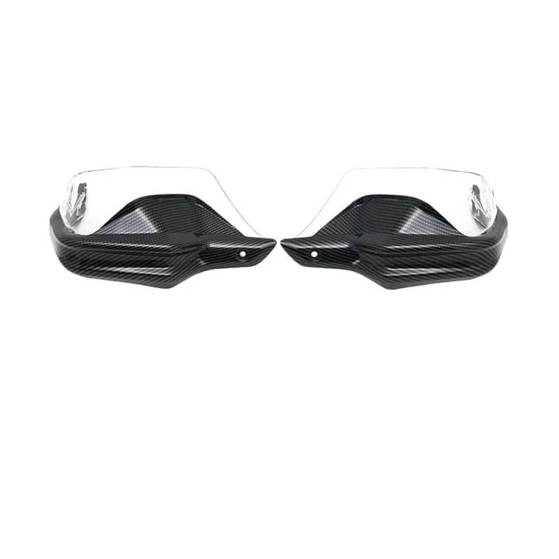 QGBUSQ Motorrad Handprotektoren Für KYM&CO Für Xciting S400 S350 S250 Für RKS150 Für CT250 Für CT300 Motorrad Hand Guards Lenker Schutz Schild(Carbon Clear Set) von QGBUSQ