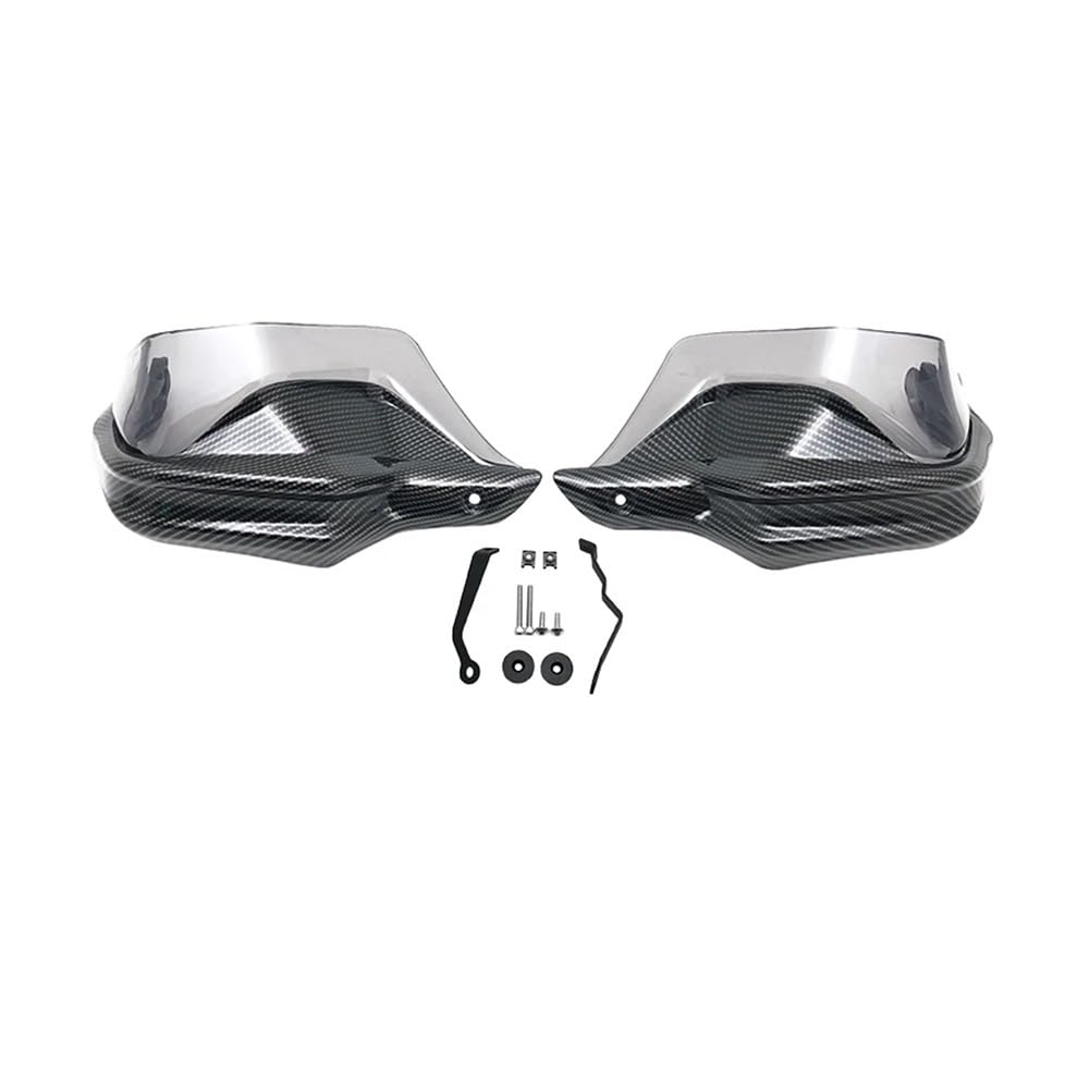 QGBUSQ Motorrad Handprotektoren Für Voge Für Valico 525 Für DS525X Handschutz Für 525DSX Für DSX525 Für DSX 525 2023 2024 Motorrad Handprotektoren Lenker Wachen Windschutzscheibe(Carbon Grey Set) von QGBUSQ