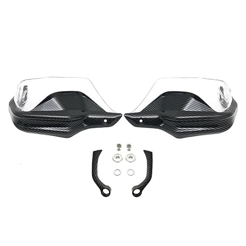 QGBUSQ Motorrad Handprotektoren Motorrad ABS Handprotektoren Schild Guards Windschutzscheibe Hand Wind Schutz Für BM&W Für F900R Für F900XR Für F 900 XR Für F900 R 2019-2023(Carbon Clear Set) von QGBUSQ