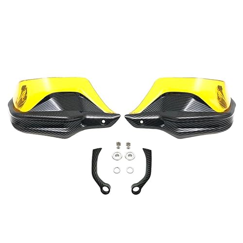 QGBUSQ Motorrad Handprotektoren Motorrad ABS Handprotektoren Schild Guards Windschutzscheibe Hand Wind Schutz Für BM&W Für F900R Für F900XR Für F 900 XR Für F900 R 2019-2023(Carbon Yellow Set) von QGBUSQ