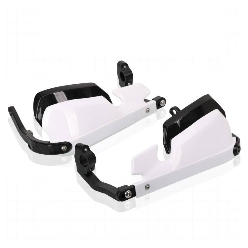 QGBUSQ Motorrad Handprotektoren Motorrad Aluminium Legierung Handschutz Schild Hand Schutzfolie Windschutzscheibe Für BM&W Für F900GS Für F800GS Für Abenteuer 2024(White 1 Set) von QGBUSQ