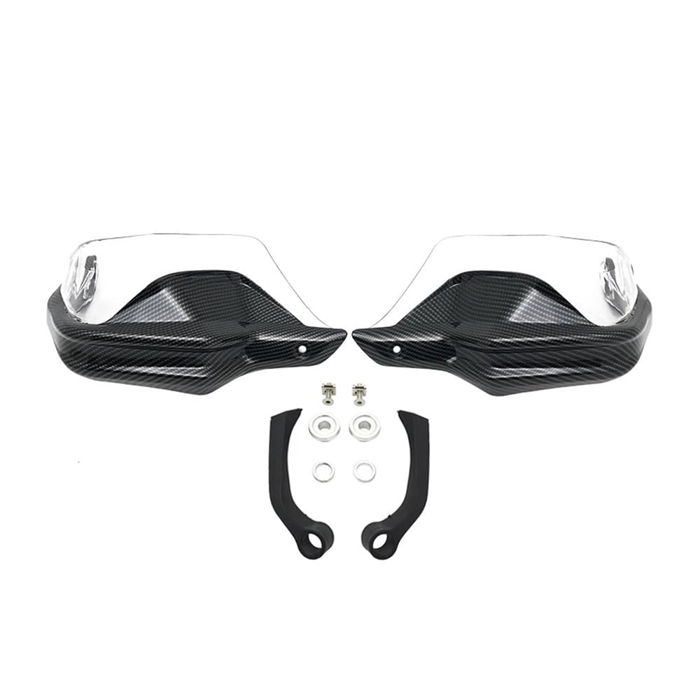 QGBUSQ Motorrad Handprotektoren Motorrad Handschutz Schild Handschutz Schutz Windschutzscheibe Carbon Look Für BM&W Für S1000XR S Für 1000XR Für S1000 XR 2016 2017 2018 2019(Carbon-Black Clear) von QGBUSQ