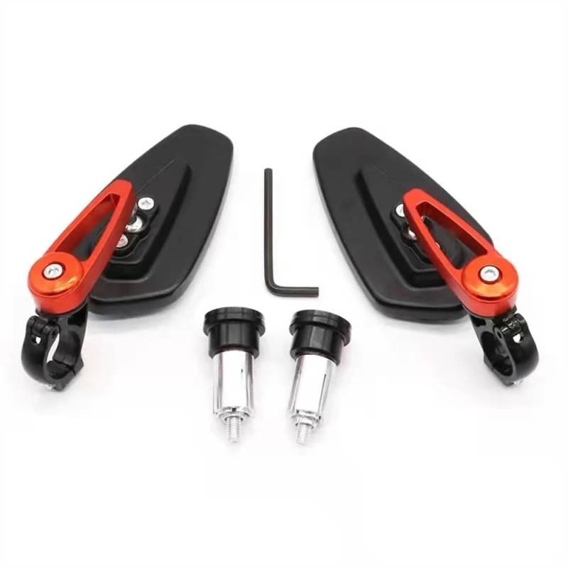 Rückspiegel Für Suzu&ki Für Sv650s Für TL1000R Für TL1000S Für V-strom Universal 1 Paar 7/8 "22mm Motorrad Lenker Spiegel Bar Seite Ende Rückspiegel Motorrad Spiegel(Orange) von QGBUSQ