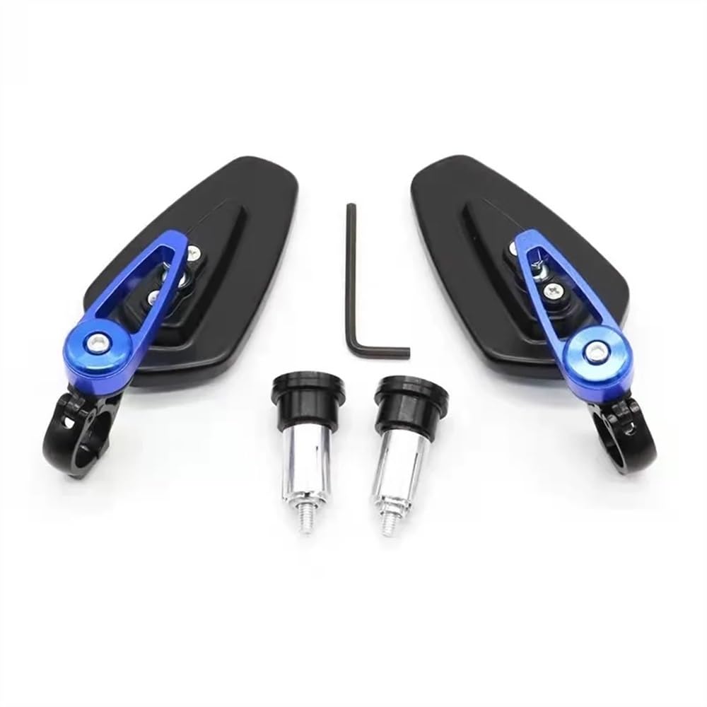 Rückspiegel Motorrad 22MM Lenker End Bar Rückspiegel Spiegel Für Für CRF1100L Für CRF 1100 L Für Für Afrika Twin Für Abenteuer Sport Motorrad Spiegel(Blue) von QGBUSQ