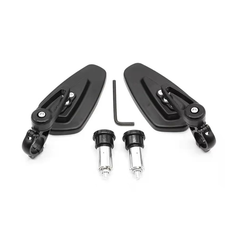 Rückspiegel Motorrad Rückspiegelzubehör Aluminium 7/8" 22 Mm Stangenende-Seitenspiegel Für K&awasaki Für NINJA Für ZZR600 Für ZX6R Für ZX636R Für Z800 Für Z900 Motorrad Spiegel(Black) von QGBUSQ