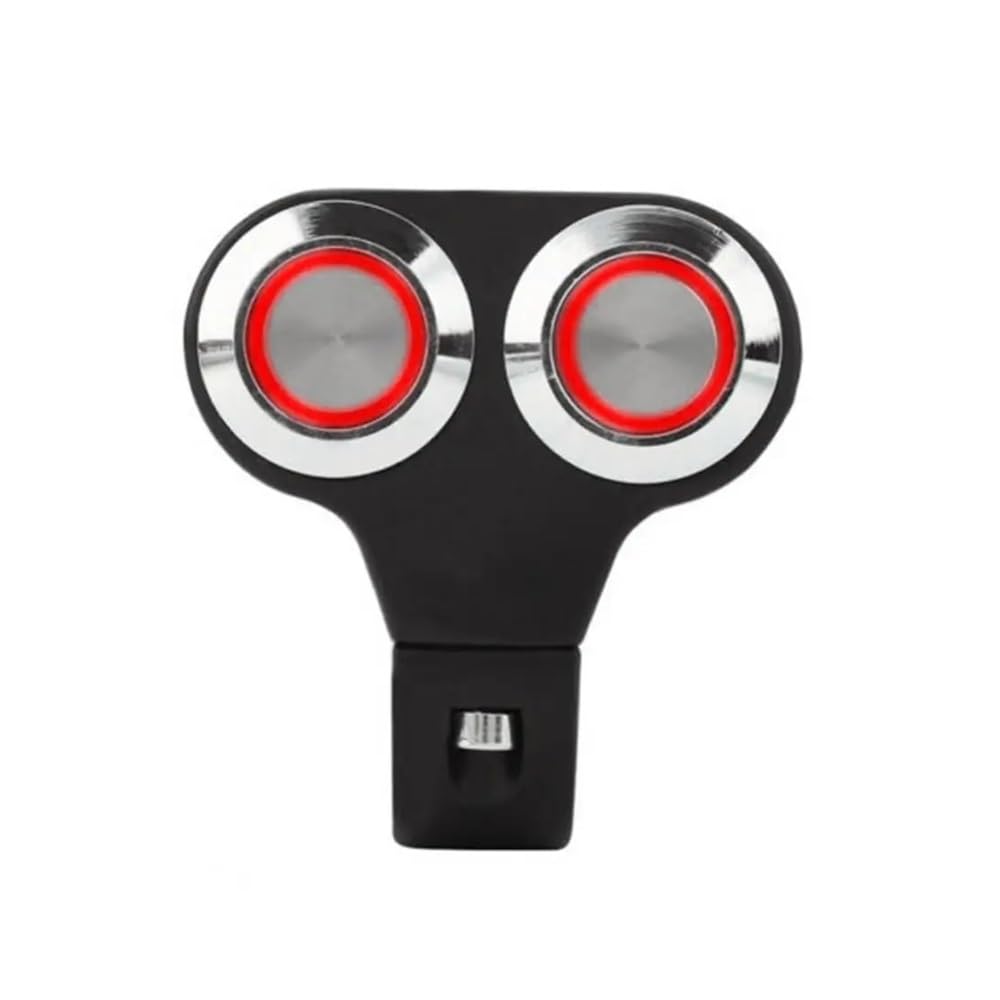 Motorrad Handle Schalter Handrücklauftaste Am Lenker, Lichtlampen-Steuerschalter(Red) von QGEMCIFLS