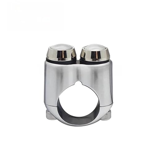 Motorrad Handle Schalter Handsteuerungsschalter Für Motorrad Dual Momentary Buttons Lenkerschalter(22mm Chrome-Silver) von QGEMCIFLS